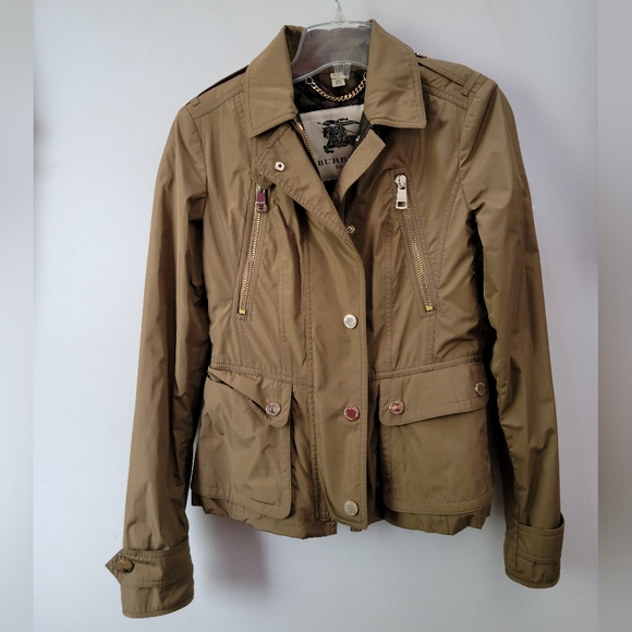 Authentic Olive Green Burberry Jacket - Picture 1 of 5